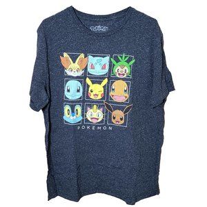 Mens XL Pokémon Graphic T-Shirt Grey